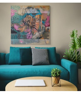 Tableau en place sur le mur interieur