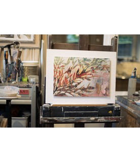 La peinture sans son cadre.