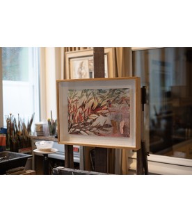 La peinture vue de l'atelier de l'artiste.
